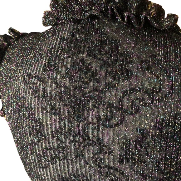 ZARA Sparkly Ruffled Top Small - Picture 7 of 13